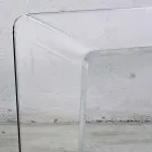 Mesa de centro en cristal acrílico transparente plegada a mano - Crosto viadurini