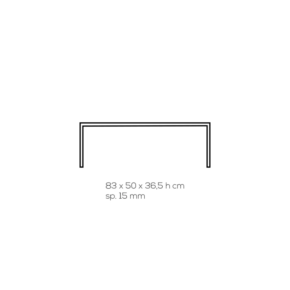 Mesa de centro en cristal acrílico transparente plegada a mano - Crosto viadurini
