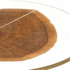 Mesa de centro en madera y acero con patas de metal Made in Italy - Damasco viadurini