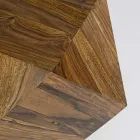 Mesa de centro en madera de sheesham diseño poligonal Homemotion - Torrice viadurini