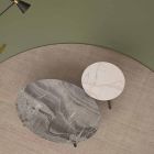 Mesa lounge en mármol Orobico o Calacatta y metal Made in Italy - Sirena viadurini