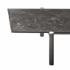 Mesa de centro de metal con tapa de mármol, preciosa Made in Italy - Ginseng viadurini