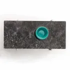 Mesa de centro de metal con tapa de mármol, preciosa Made in Italy - Ginseng viadurini