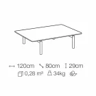 Mesa de centro de metal con tapa de mármol, preciosa Made in Italy - Ginseng viadurini