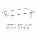 Mesa de centro de metal con tapa de mármol, preciosa Made in Italy - Ginseng viadurini