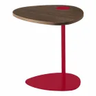 Mesa de centro para salón en metal y tapa de madera, diseño de lujo - Yassine viadurini