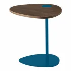 Mesa de centro para salón en metal y tapa de madera, diseño de lujo - Yassine viadurini