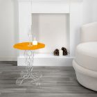 Janis mesa redonda naranja 50 cm diseño moderno, hecho en Italia viadurini