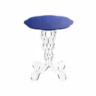 Mesa redonda azul diámetro 36 cm diseño moderno Janis, hecho en Italia viadurini