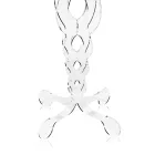 Mesa de centro redonda en plexiglás transparente 2 dimensiones - Fósforo viadurini