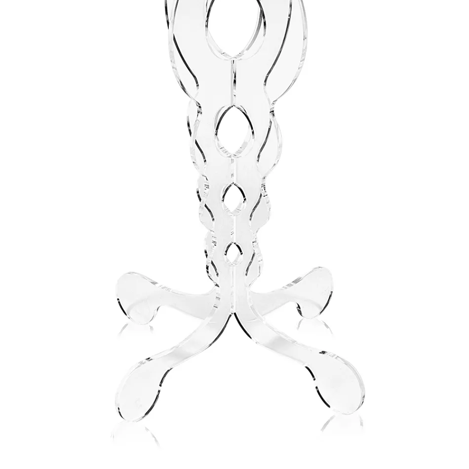 Mesa de centro redonda en plexiglás transparente 2 dimensiones - Fósforo viadurini