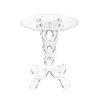 Mesa de centro redonda en plexiglás transparente 2 dimensiones - Fósforo viadurini