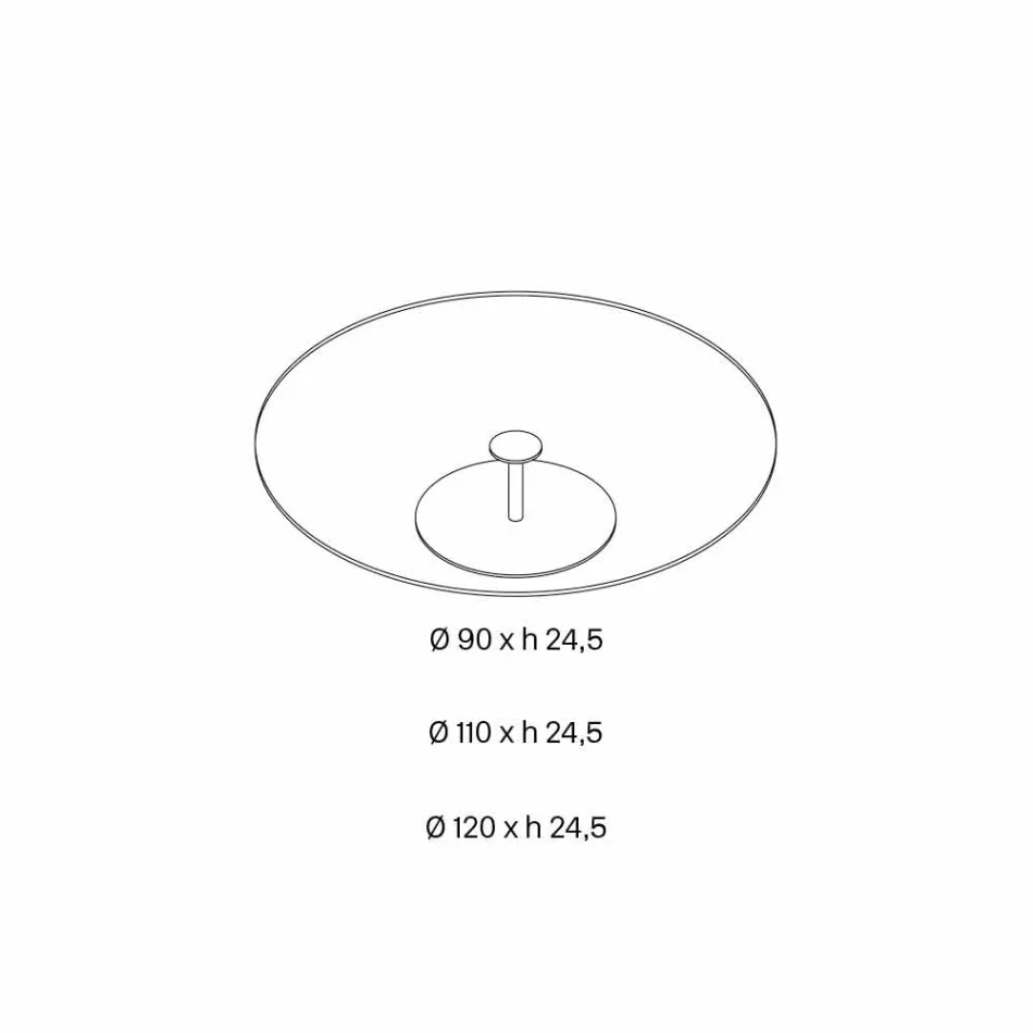 Mesa de centro redonda de vidrio extraclaro - Giovannino viadurini