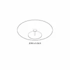 Mesa de centro redonda de vidrio extraclaro - Giovannino viadurini