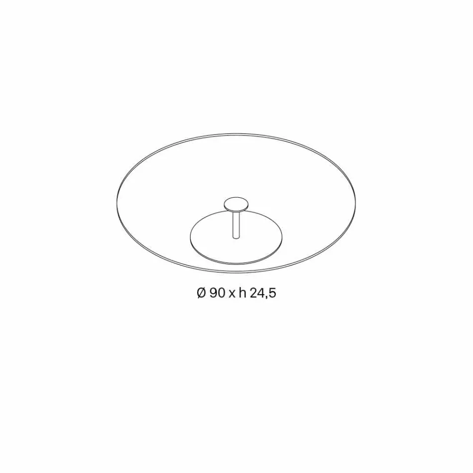 Mesa de centro redonda de vidrio extraclaro - Giovannino viadurini