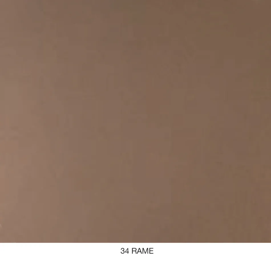 Mesa de centro redonda para salón en metal y vidrio con efecto mármol de lujo - Magali viadurini