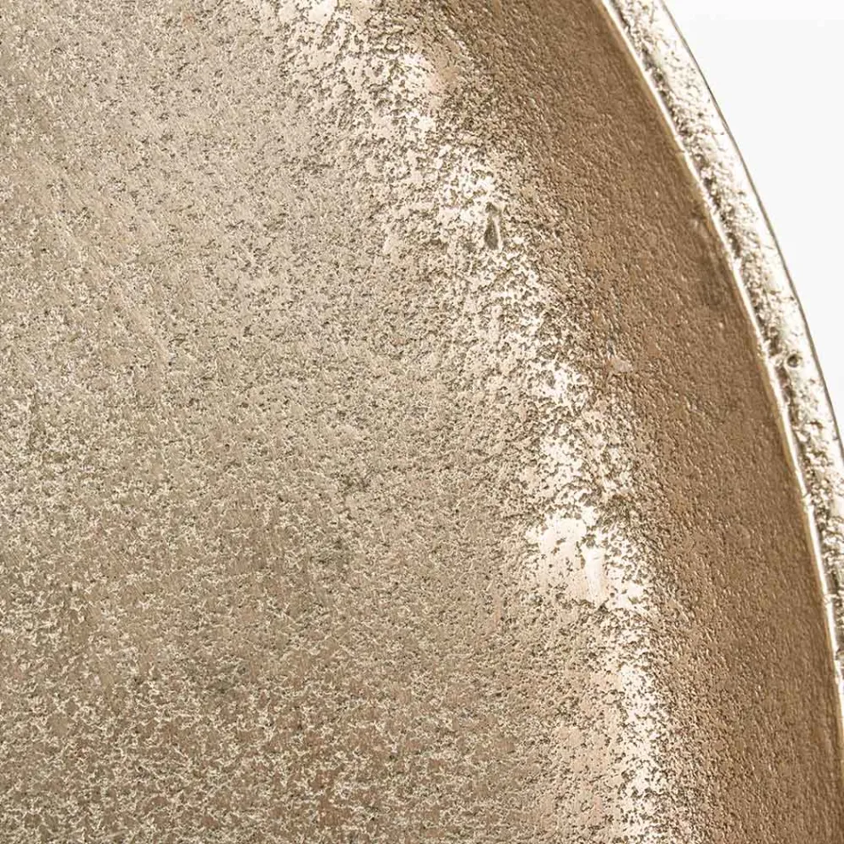 Mesa Redonda en Aluminio Antiguo Chapado y Vintage Homemotion - Smemo viadurini