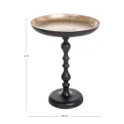 Mesa Redonda en Aluminio Antiguo Chapado y Vintage Homemotion - Smemo viadurini