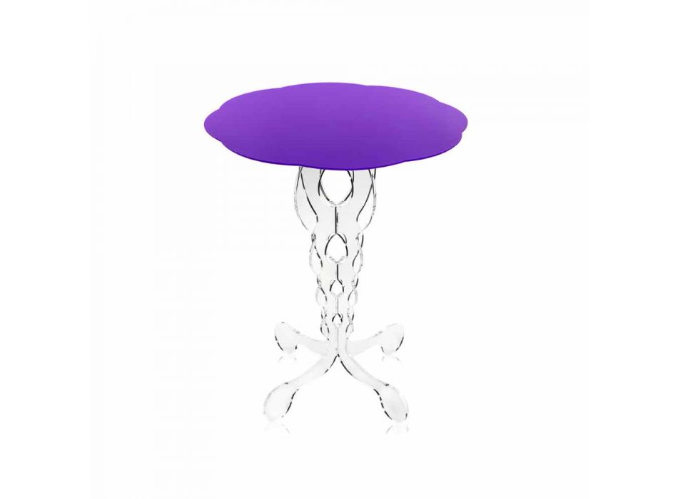 Janis mesa de centro redonda de lavanda de diseño moderno de 50 cm, hecha en Italia viadurini