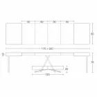 Mesa de centro de diseño transformable en madera y metal negro Made in Italy - Niverio viadurini