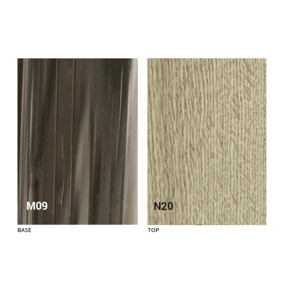 Mesa de centro transformadora en madera y metal negro Made in Italy - Niverio viadurini