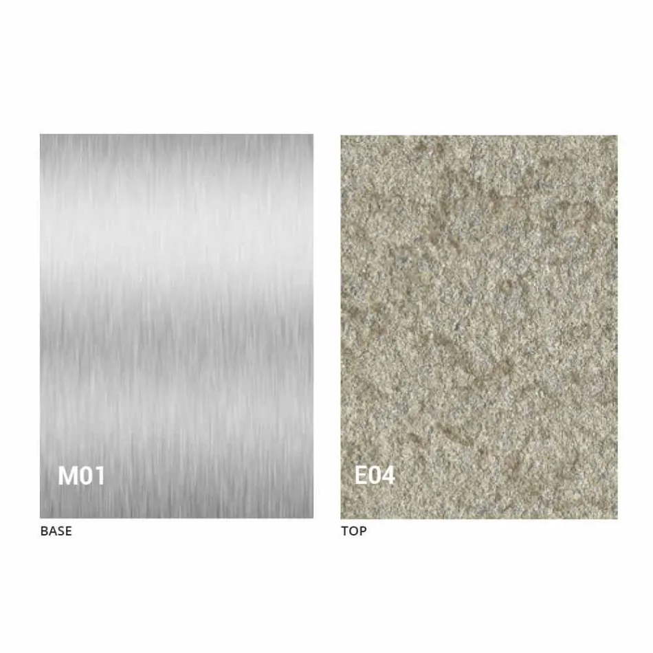 Mesa de centro moderna transformable con tapa de efecto mortero Made in Italy - Salomon viadurini