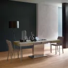 Mesa de centro moderna transformable con tapa de efecto mortero Made in Italy - Salomon viadurini