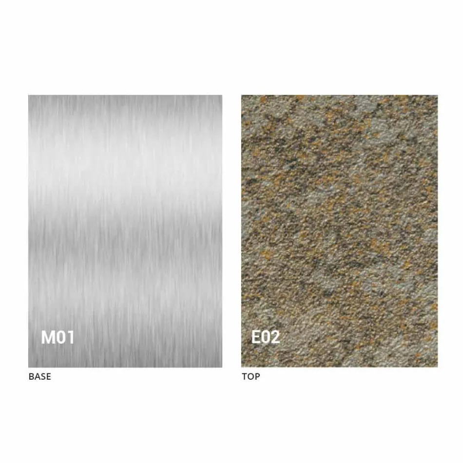 Mesa de centro moderna transformable con tapa de efecto mortero Made in Italy - Salomon viadurini