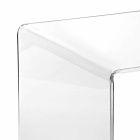Mesa transparente de diseño moderno 50x50cm Terry Big, fabricada en Italia. viadurini