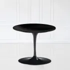Mesita Eero Saarinen Tulip Alt. 39 con tablero de laminado líquido negro Made in Italy - Escarlata viadurini