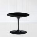 Mesita Tulip Eero Saarinen con tablero de laminado líquido negro Alt. 39 Made in Italy - Scarlet
