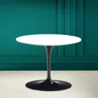Mesa de Centro Tulip Eero Saarinen H 41 en Cerámica Absolute White Made in Italy - Escarlata viadurini