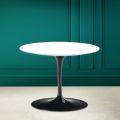 Tulip Eero Saarinen H 41 Mesa de Centro en Cerámica Blanco Absoluto Made in Italy - Escarlata