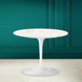 Mesa de Centro Tulip Eero Saarinen H 41 en Cerámica Diamond Cream Made in Italy - Escarlata