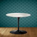 Mesa de centro Tulip de Eero Saarinen, 104 cm de altura, cerámica pulida, fabricada en Italia - Escarlata