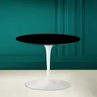 Mesa de Centro Tulip Eero Saarinen H 41 en Cerámica Absolute Black Made in Italy - Escarlata viadurini