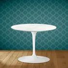 Mesa de Centro Tulip Eero Saarinen H 41 en Cerámica Rem Made in Italy - Escarlata viadurini