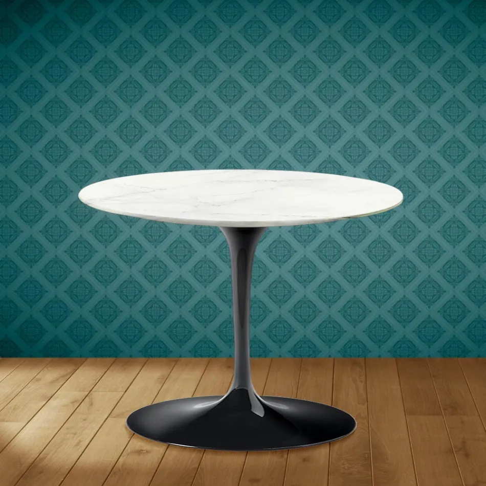 Mesa de Centro Tulip Eero Saarinen H 41 en Cerámica Rem Made in Italy - Escarlata viadurini