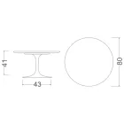Mesa de centro Tulip de Eero Saarinen, 104 cm de altura, cerámica Somnia, fabricada en Italia - Escarlata viadurini
