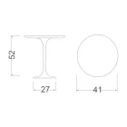 Mesa de Centro Tulip Eero Saarinen H 52 en Laminado Líquido Blanco Made in Italy - Escarlata viadurini