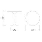 Mesa de Centro Tulip Eero Saarinen H 52 Redonda en Mármol Oscuro Emperador Made in Italy - Escarlata viadurini