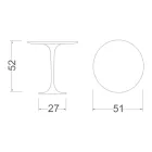 Mesa de Centro Tulip Eero Saarinen H 52 Redonda en Mármol Oscuro Emperador Made in Italy - Escarlata viadurini