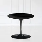 Mesa de centro Tulip Saarinen Alt. 41 con tablero de laminado líquido negro Made in Italy - Escarlata viadurini