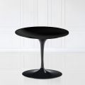 Mesa de centro Tulip Saarinen Alt. 41 con tablero de laminado líquido negro Made in Italy - Escarlata