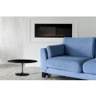 Mesa de Centro Tulip Saarinen Alt. 41 con Tapa Ovalada en Laminado Líquido Negro Made in Italy - Escarlata viadurini