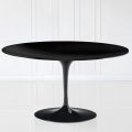 Mesa de Centro Tulip Saarinen Alt. 41 con Tapa Ovalada en Laminado Líquido Negro Made in Italy - Scarlet