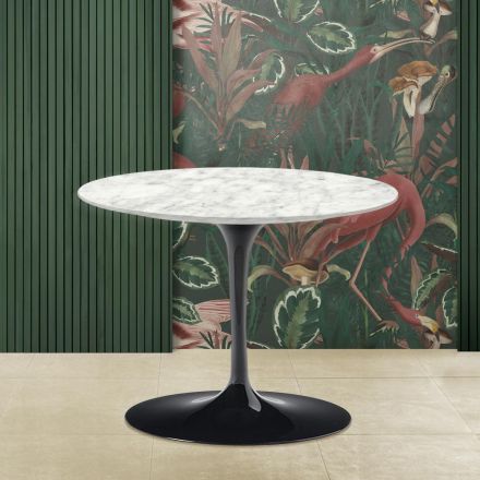 Mesita Tulip Saarinen Alt. 41 de mármol de Carrara Made in Italy viadurini