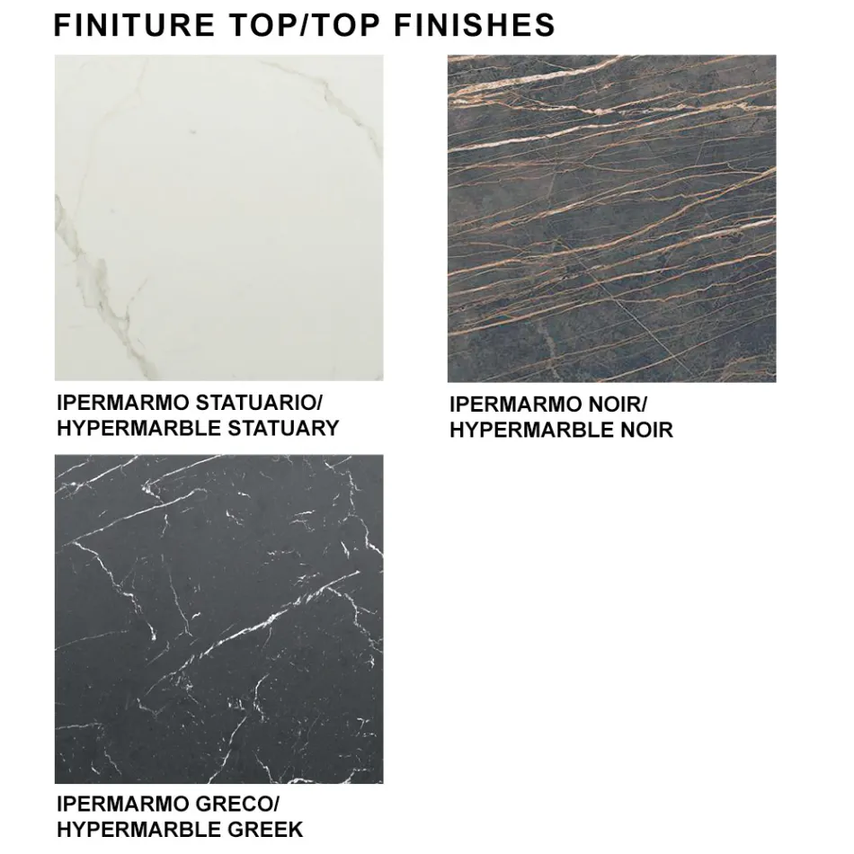 Mesa moderna en forma de barril de cerámica y acero Made in Italy – Ezzellino viadurini