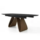Mesa extensible hasta 276 cm en Cerámica Noir Desir Made in Italy - Equator viadurini