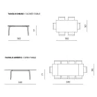 Mesa extensible de 160/240 x 90 cm en piedra sinterizada con efecto mármol - Samus viadurini